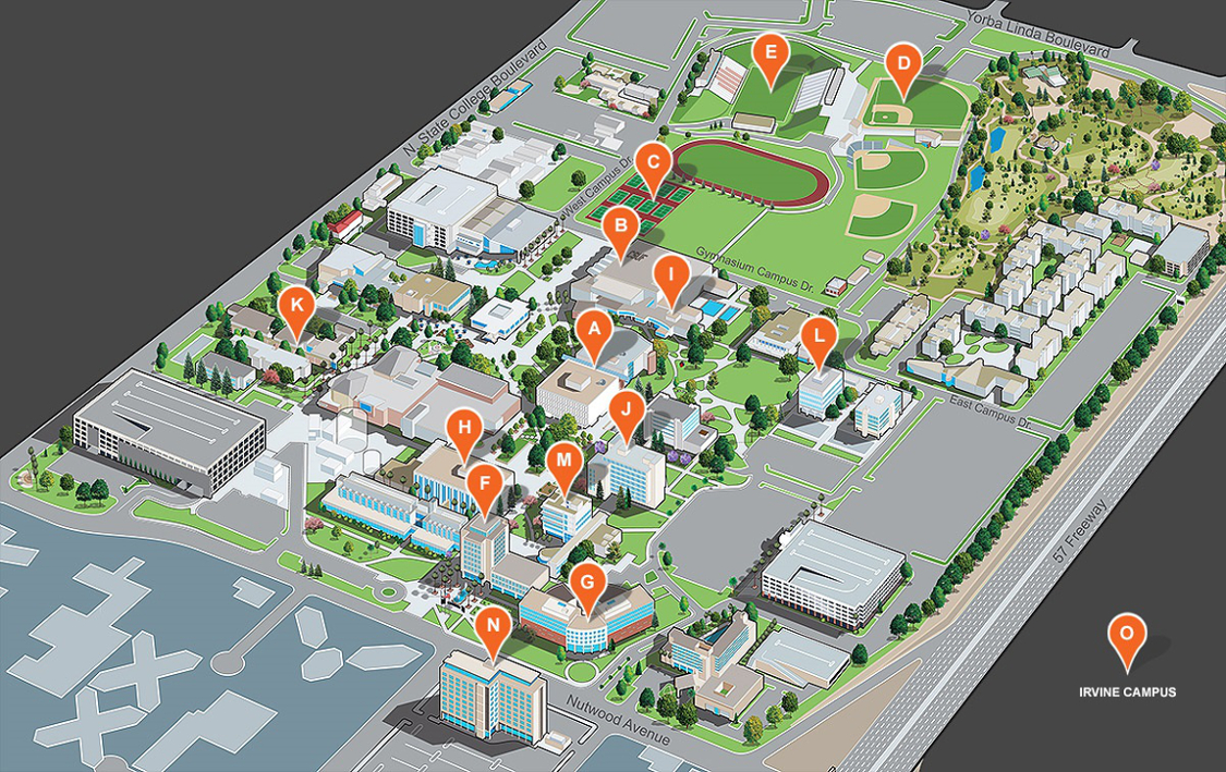 Cal State Fullerton Campus Map Photos