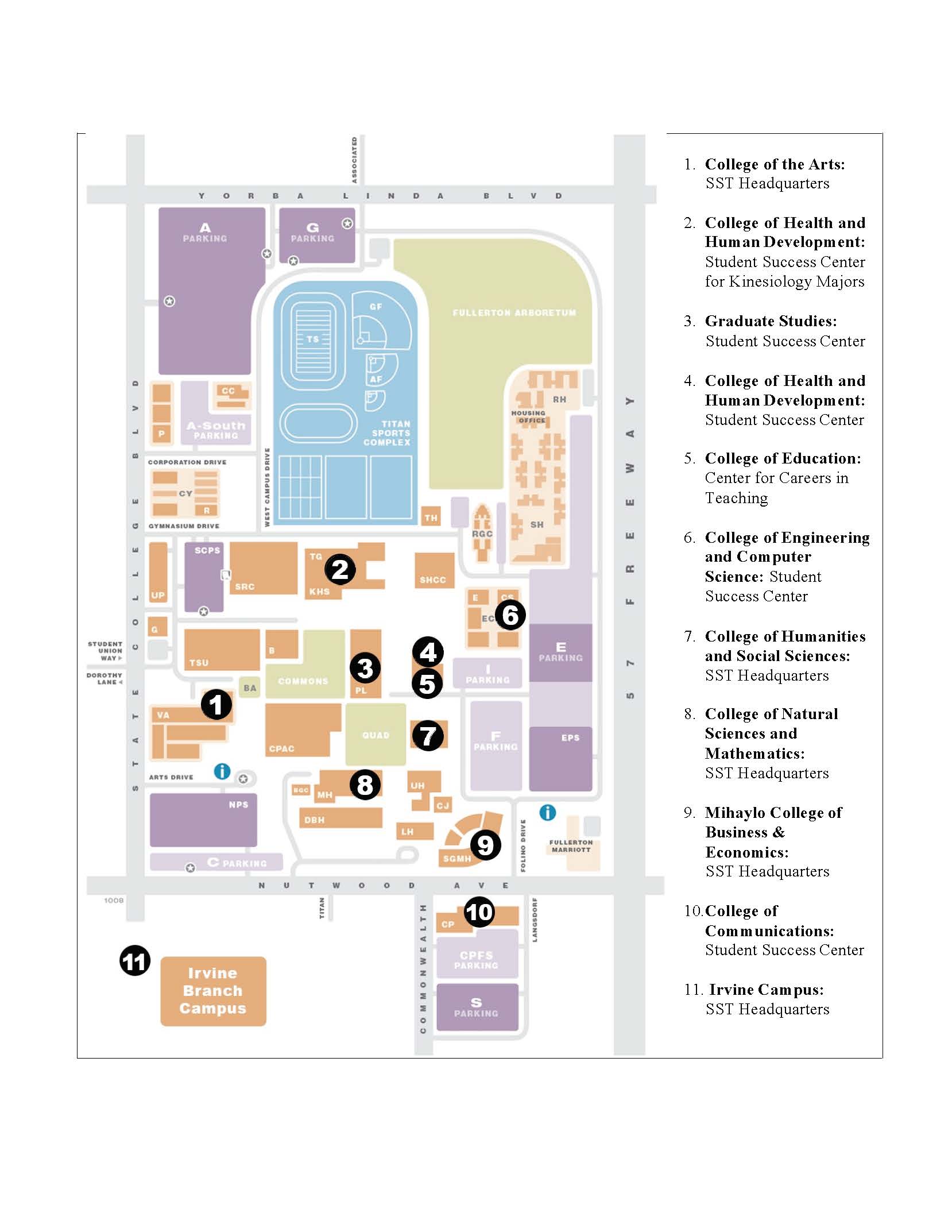Student Success Center Map